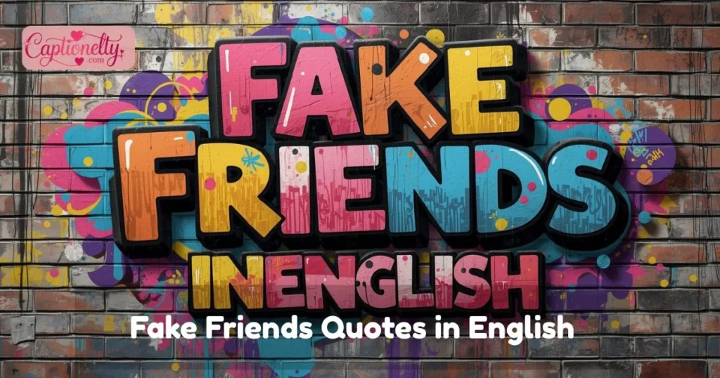 Fake Friends Quotes In English