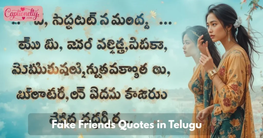 Fake Friends Quotes In Telugu