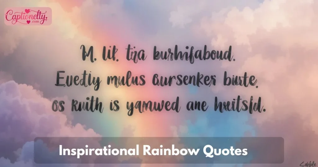 Inspirational Rainbow Quotes