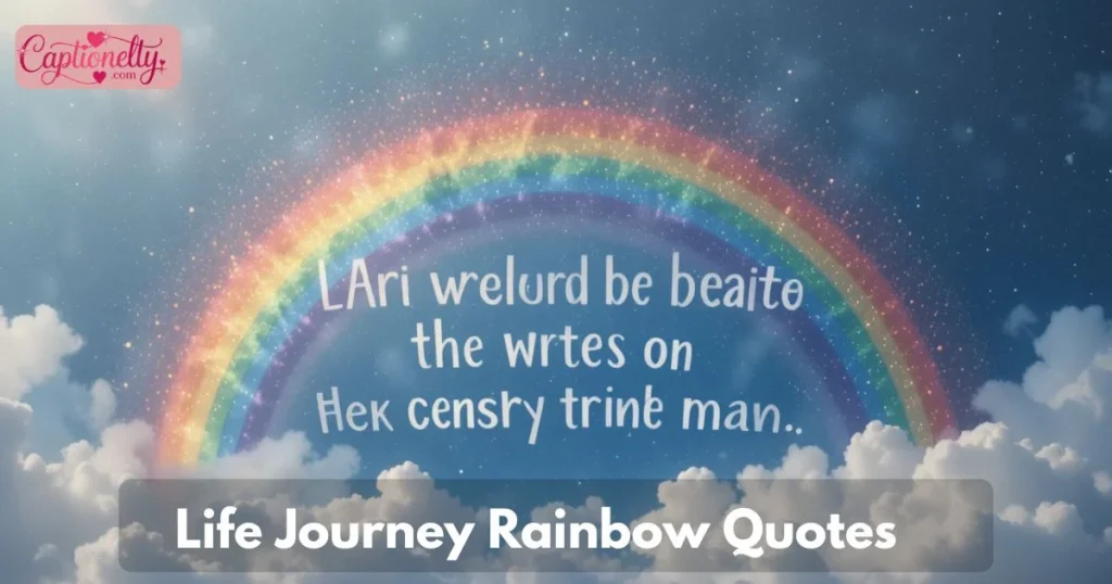 Life Journey Rainbow Quotes