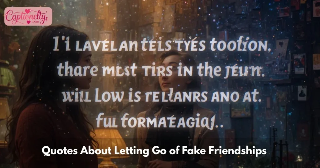 Quotes About Letting Go Of Fake Friendships