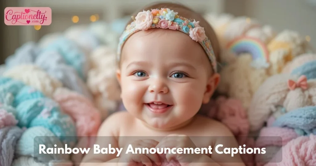 Rainbow Baby Announcement Captions