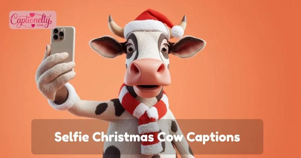 Selfie Christmas Cow Captions