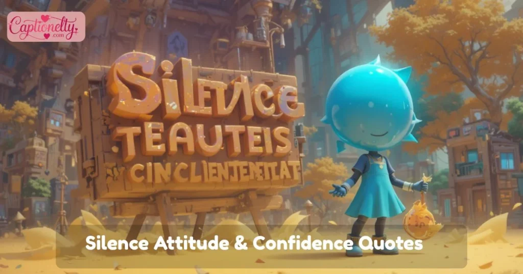Silence Attitude And Confidence Quotes