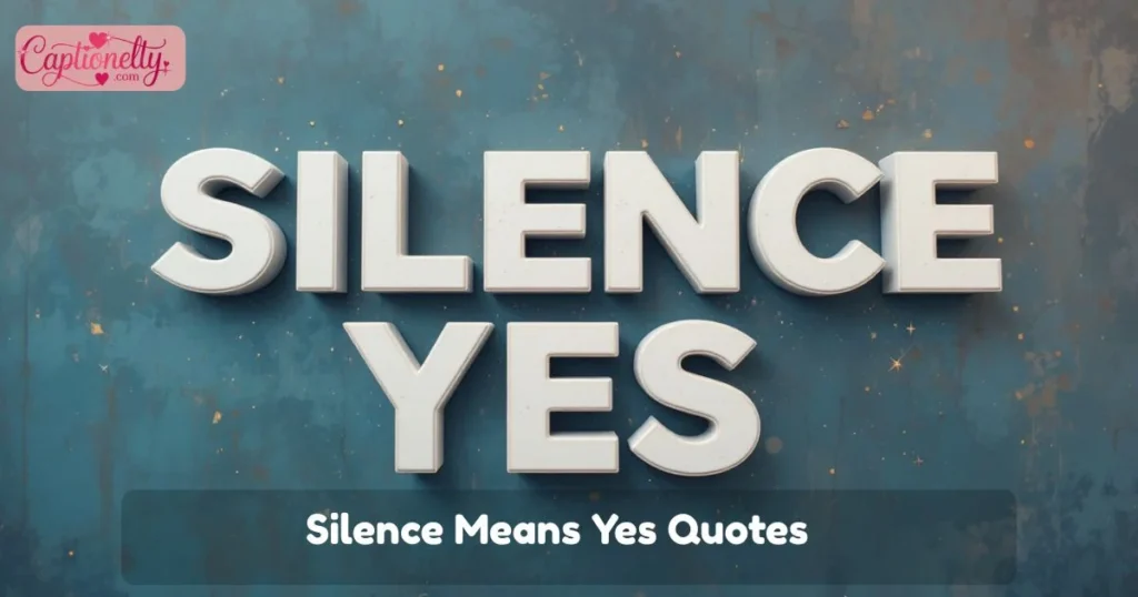 Silence Means Yes Quotes