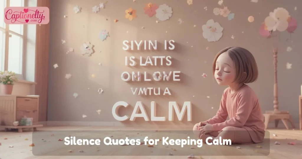 Silence Quotes For Keeping Calm