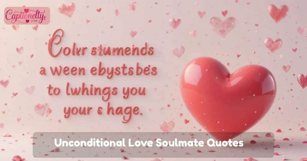 Unconditional Love Soulmate Quotes