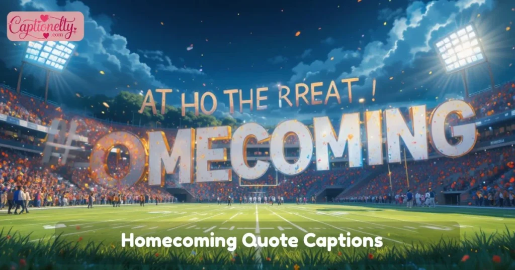 Homecoming Quote Captions