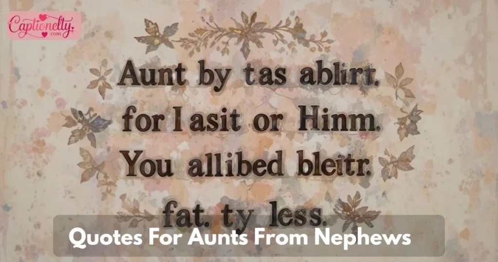 Quotes For Aunts From Nephews