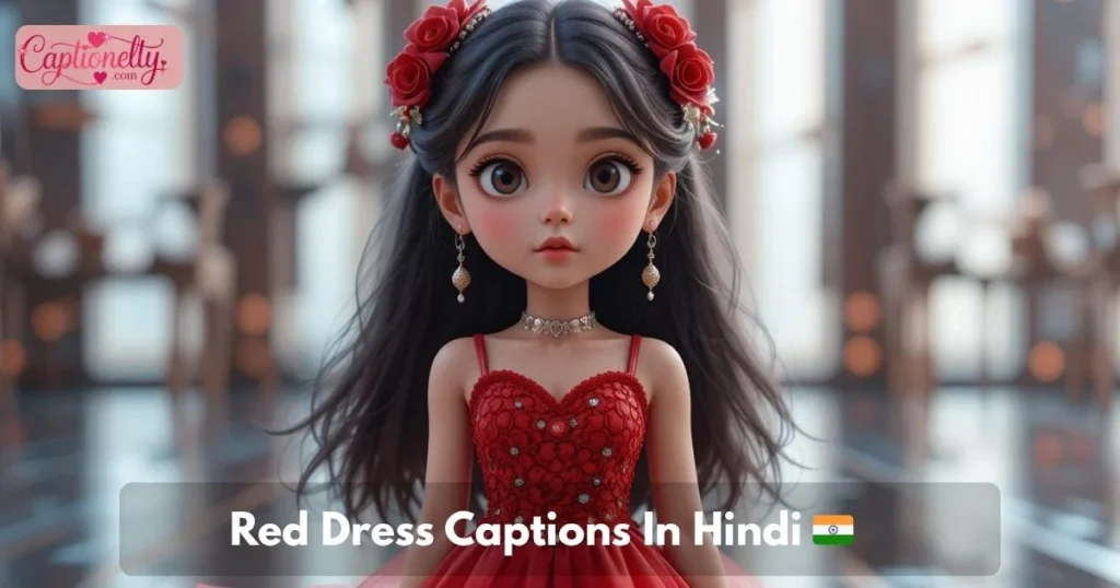 Red Dress Captions In Hindi 🇮🇳