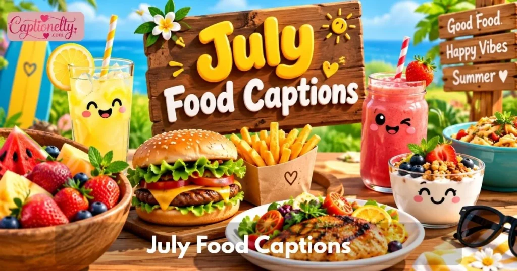 July Food Captions
