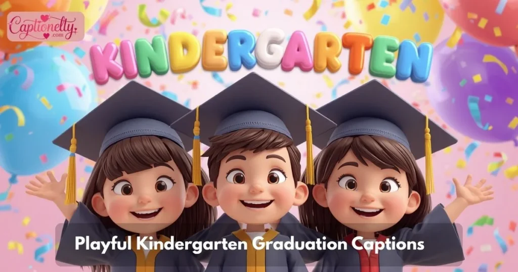 Playful Kindergarten Graduation Captions