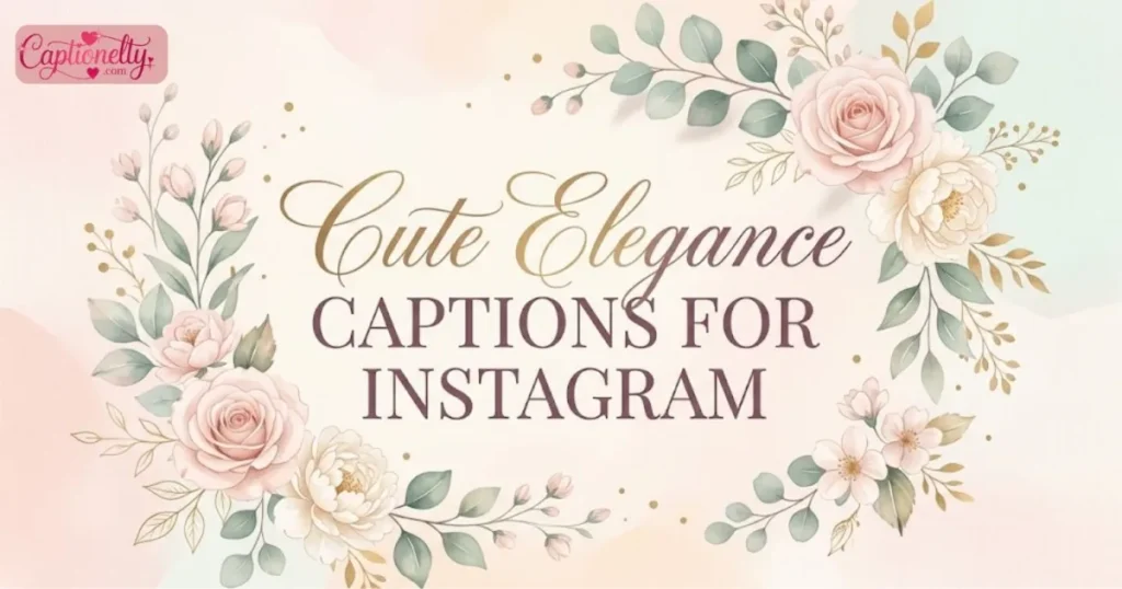 Cute Elegance Captions For Instagram