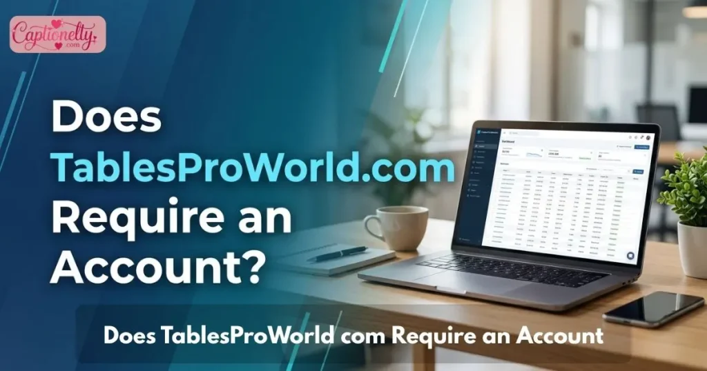 Does Tablesproworld Com Require An Account