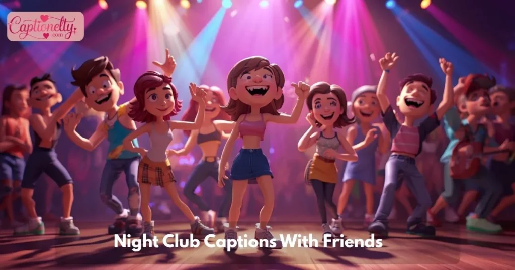 Night Club Captions With Friends