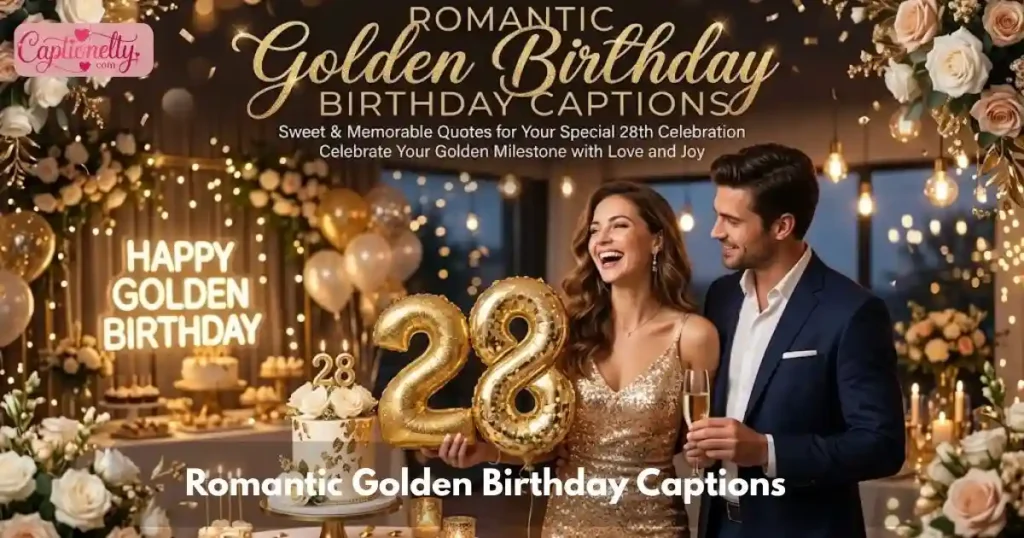 Romantic Golden Birthday Captions