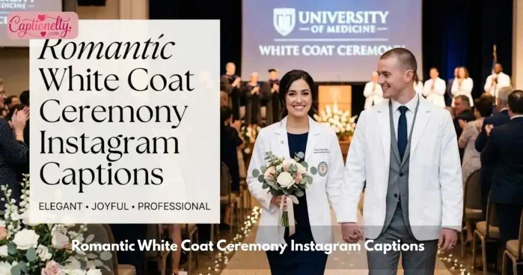 Romantic White Coat Ceremony Instagram Captions