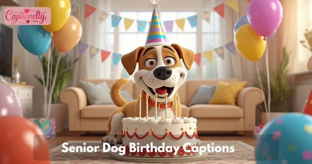 Senior Dog Birthday Captions