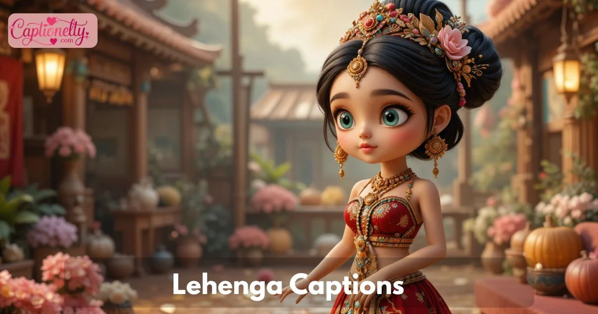 Lehenga Captions