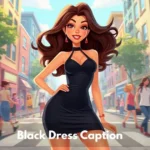 Black Dress Caption