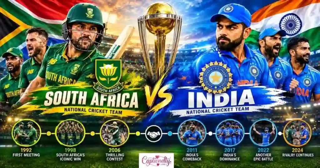 South Africa National Cricket Team Vs India National Cricket Team Timeline